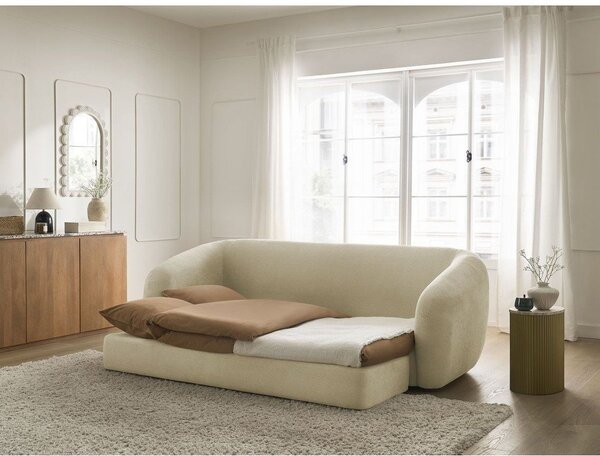 Taupe ženilková rozkladacia pohovka 228 cm Neyo – Bobochic Paris