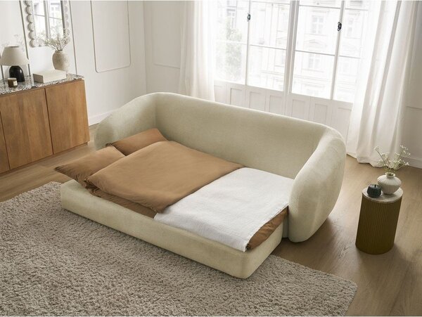 Taupe ženilková rozkladacia pohovka 228 cm Neyo – Bobochic Paris