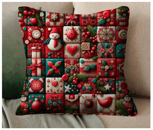 Metráž Elegance Digital - Vianočný patchwork