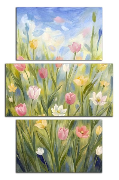 Obraz na plátne Jemné farebné kvety