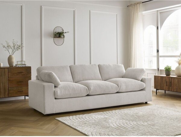 Béžová menčestrová pohovka 250 cm Belair – Bobochic Paris