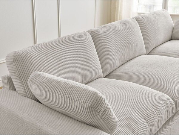 Béžová menčestrová pohovka 250 cm Belair – Bobochic Paris