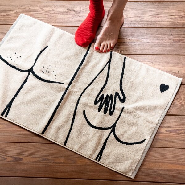 Kúpeľňová predložka Naked Couple Back 50 × 80 cm