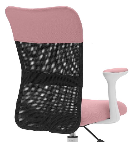 Detská stolička Neoseat MONKEY WHITE s podnožou — látka, biela / svetlo ružová