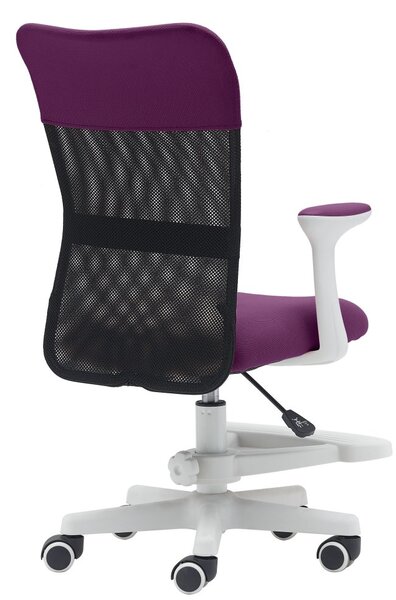 Detská stolička Neoseat MONKEY WHITE s podnožou — látka, biela / fialová