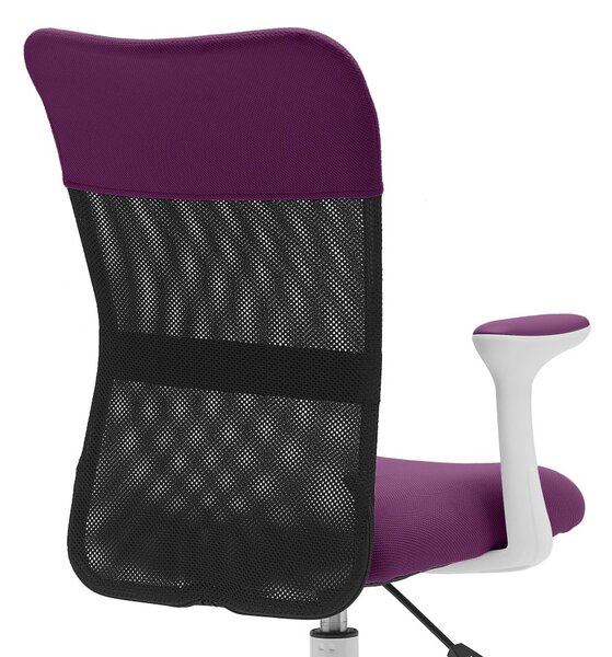 Detská stolička Neoseat MONKEY WHITE s podnožou — látka, biela / fialová