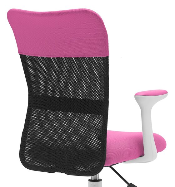 Detská stolička Neoseat MONKEY WHITE s podnožou — látka, biela / tmavo ružová