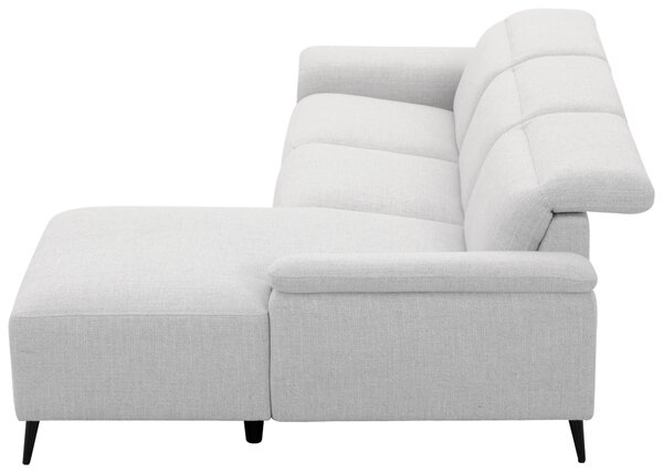 ROHOVÁ SEDAČKA, drevo, kov, plast, textil, svetlosivá, sivobiela Xora - Sedačky