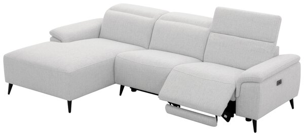 ROHOVÁ SEDAČKA, drevo, kov, plast, textil, svetlosivá, sivobiela Xora - Sedačky