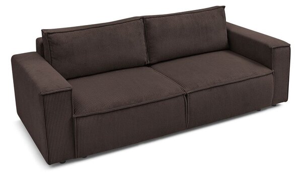 Taupe menčestrová rozkladacia pohovka 245 cm Nihad – Bobochic Paris