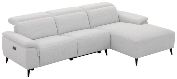 ROHOVÁ SEDAČKA, drevo, kov, plast, textil, svetlosivá, sivobiela Xora - Sedačky