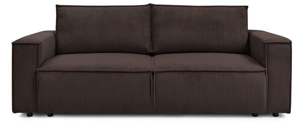 Taupe menčestrová rozkladacia pohovka 245 cm Nihad – Bobochic Paris