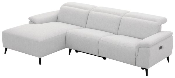 ROHOVÁ SEDAČKA, drevo, kov, plast, textil, svetlosivá, sivobiela Xora - Sedačky
