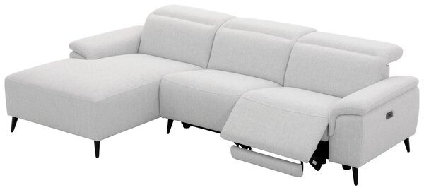 ROHOVÁ SEDAČKA, drevo, kov, plast, textil, svetlosivá, sivobiela Xora - Sedačky