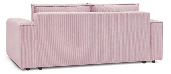 Svetloružová menčestrová rozkladacia pohovka 245 cm Nihad – Bobochic Paris