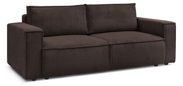 Taupe menčestrová rozkladacia pohovka 245 cm Nihad – Bobochic Paris