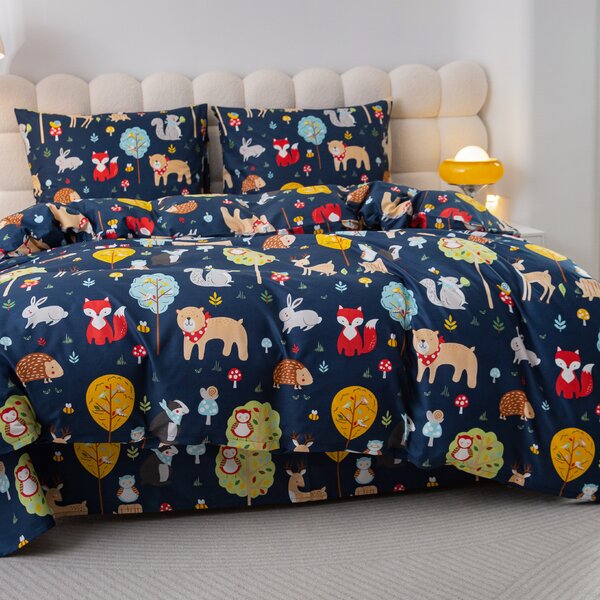 Obliečky z mikrovlákna ANIMALS modré Rozmer obliečky: 2 ks 70 x 90 cm | 200 x 220 cm