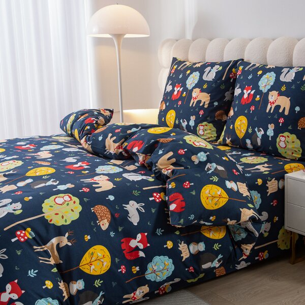 Obliečky z mikrovlákna ANIMALS modré Rozmer obliečky: 2 ks 70 x 90 cm | 200 x 220 cm
