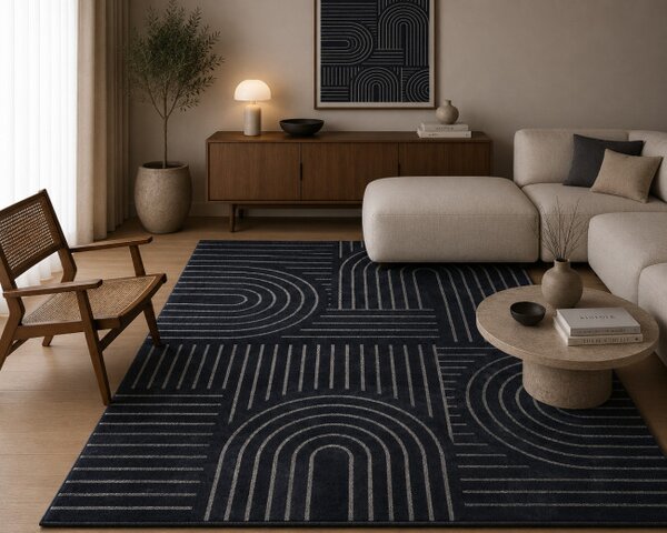 Koberec ZEN GARDEN 2405 tmavomodrý