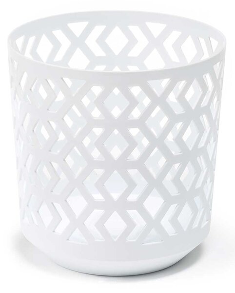PLASTOVÝ KVETINÁČ ETNIC SADA 2KS 14,8X13,9 CM+20,1X19,5 CM BIELA