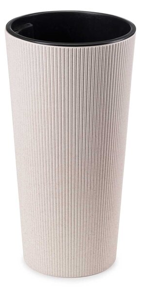 PLASTOVÝ KVETINÁČ URBANIKA ECO SADA 2KS 57X30 CM+46,6X25,5 CM BÉŽOVÁ