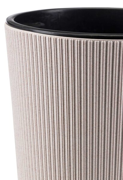 PLASTOVÝ KVETINÁČ URBANIKA ECO SADA 2KS 57X30 CM+46,6X25,5 CM BÉŽOVÁ