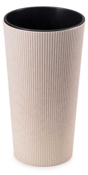 PLASTOVÝ KVETINÁČ URBANIKA ECO SADA 2KS 57X30 CM+46,6X25,5 CM BÉŽOVÁ