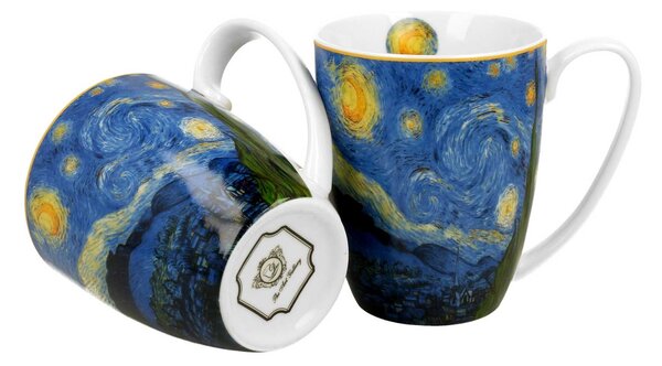 Porcelánový hrnček Van Gogh Starry Night 350 ml sada 2ks