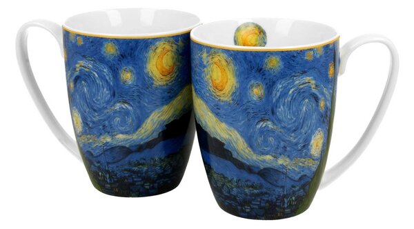 Porcelánový hrnček Van Gogh Starry Night 350 ml sada 2ks
