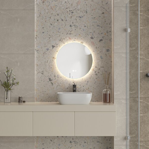 Erga Sofia, okrúhle LED zrkadlo 50cm, 1150 lm, 3 farby svetla, ERG-V01-207-5050