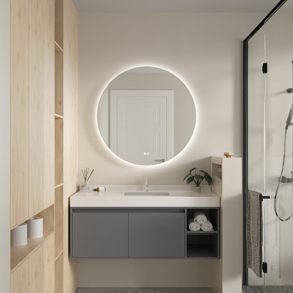 Erga Sofia, okrúhle LED zrkadlo 90cm, 2070 lm, 3 farby svetla, ERG-V01-207-9090
