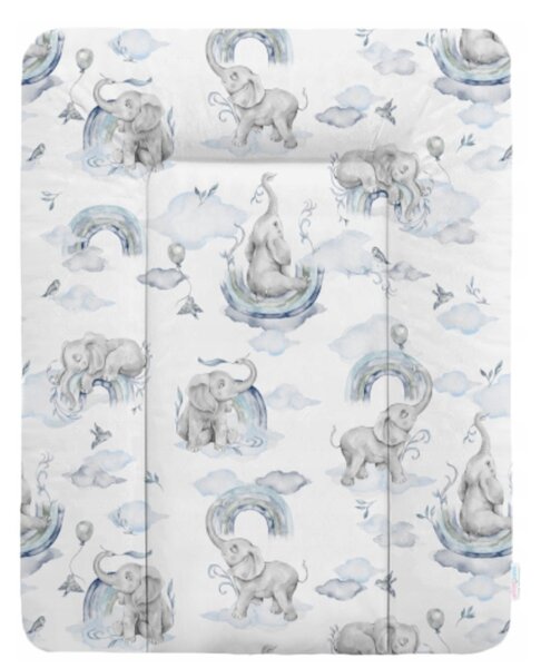 BabiM Mäkká prebaľovacia podložka 50x70 Farba: modrá-slon