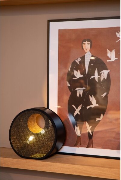 Lucide 10517/01/30 - Stolná lampa LOXIA 1xE14/40W/230V čierna