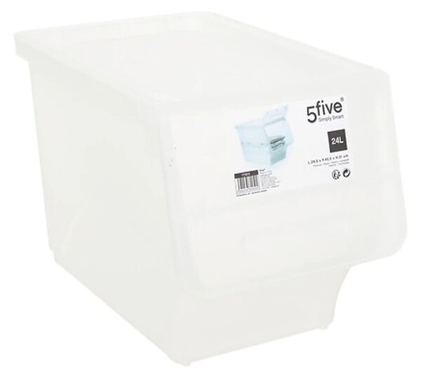 5Five® Úložný box ALL IN BOX s deleným vekom, 24l - 28,5 x 45,5 x 31 cm