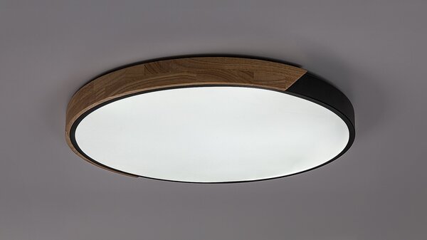 Stropné svietidlo LED 3000 / 4000 / 6500K čierna, drevo IP20 Rabalux MAPLE2 71418