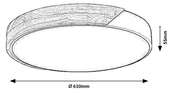 Stropné svietidlo LED 3000 / 4000 / 6500K biela, drevo IP20 Rabalux MAPLE2 71419