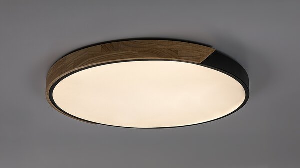 Stropné svietidlo LED 3000 / 4000 / 6500K čierna, drevo IP20 Rabalux MAPLE2 71418