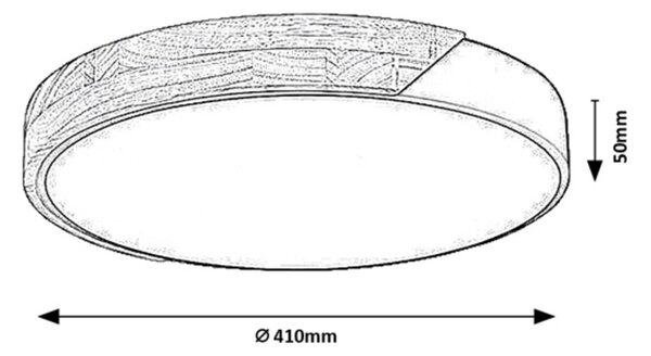 Stropné svietidlo LED 3000 / 4000 / 6500K čierna, drevo IP20 Rabalux MAPLE2 71418