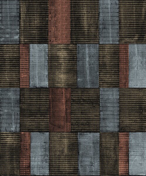 Modro-čierna vliesová tapeta, geometrický vzor, SUM304, Summer, Khroma by Masureel