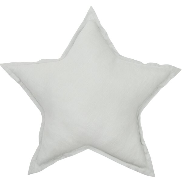Cotton & Sweets Ľanový vankúš hviezda svetlo sivá 50cm
