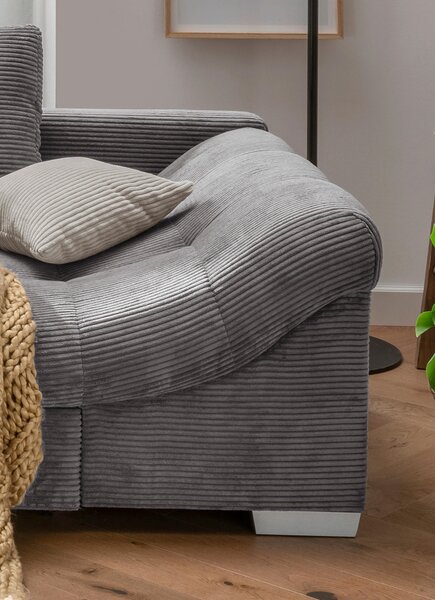 ROHOVÁ SEDAČKA, textil, sivá P & B - Sedačky, Online Only