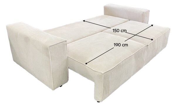 KONDELA Rozkladacia pohovka, béžová, HARPERA BIG SOFA