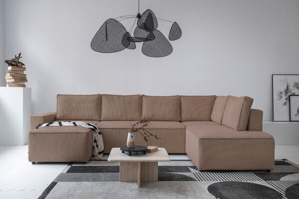 SEDACIA SÚPRAVA, textil, taupe MID.YOU - Sedačky, Online Only