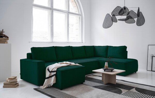 SEDACIA SÚPRAVA, textil, tmavozelená MID.YOU - Sedačky, Online Only