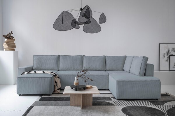 SEDACIA SÚPRAVA, textil, svetlosivá MID.YOU - Sedačky, Online Only