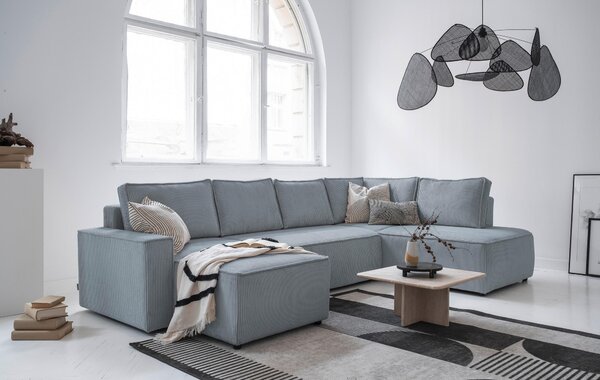 SEDACIA SÚPRAVA, textil, svetlosivá MID.YOU - Sedačky, Online Only