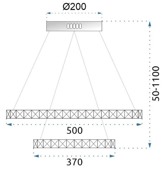 TooLight Stropné svietidlo na diaľkové ovládanie APP773-2CP strieborné
