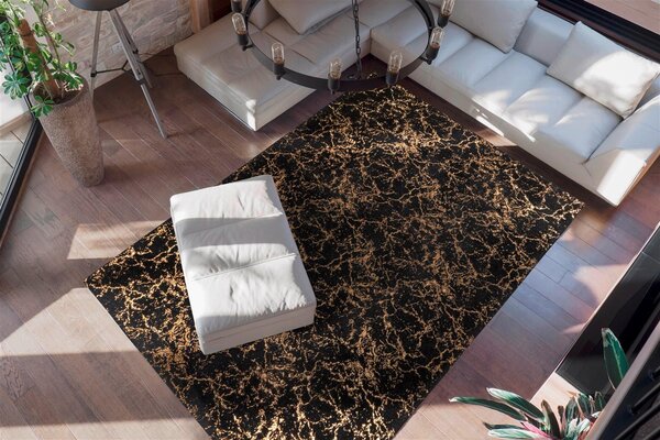 PLOCHO TKANÝ KOBEREC, 80/150 cm čierna, zlatá - Online Only bytové doplnky, Online Only