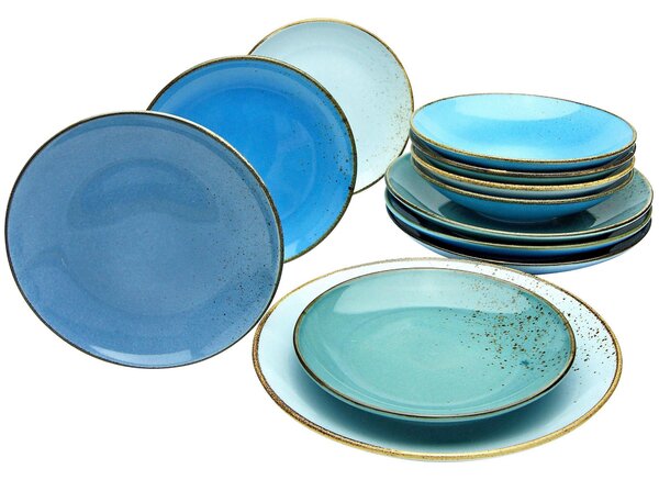 KOMBINOVANÝ SERVIS, 12-dielne, kamenina Creatable - Online Only bytové doplnky, Online Only
