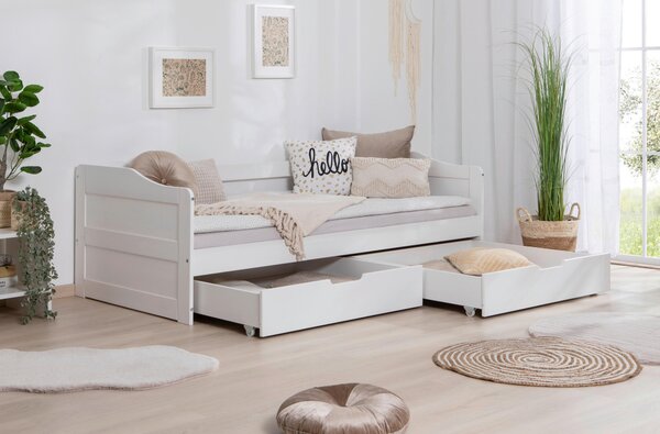 POSTEĽ S ÚLOŽNÝM PRIESTOROM, 90/200 cm biela MID.YOU - Detské izby, Online Only